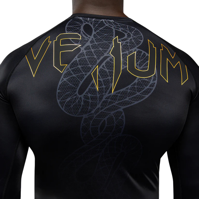 Venum Rashguard Serpenti Long Sleeve Black/Silver/Gold
