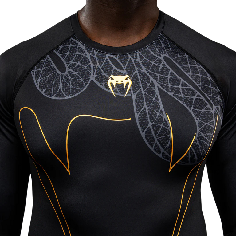 Venum Rashguard Serpenti Long Sleeve Black/Silver/Gold