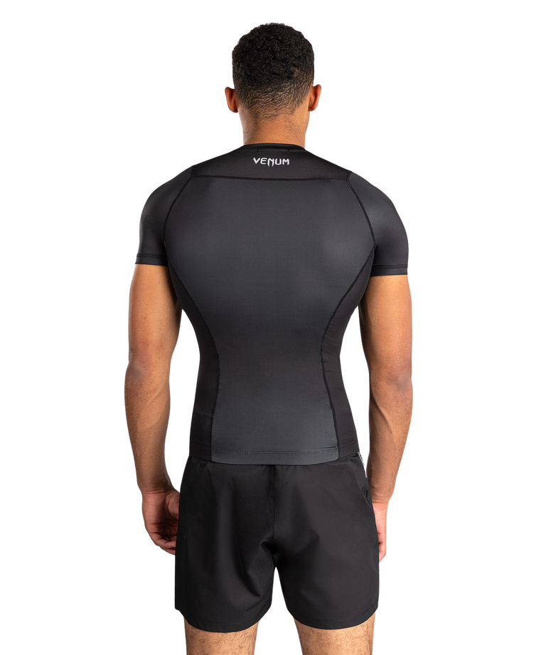 Venum Rashguard No Gi Short Sleeve Black/Silver Grey