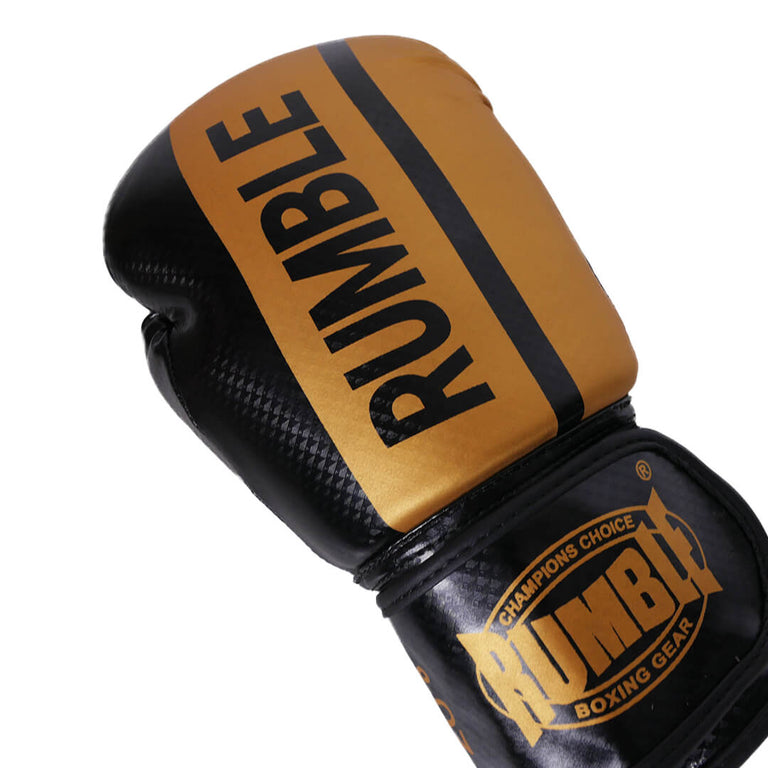 Rumble Boxing Gloves Junior PU 3.0 Black-Gold
