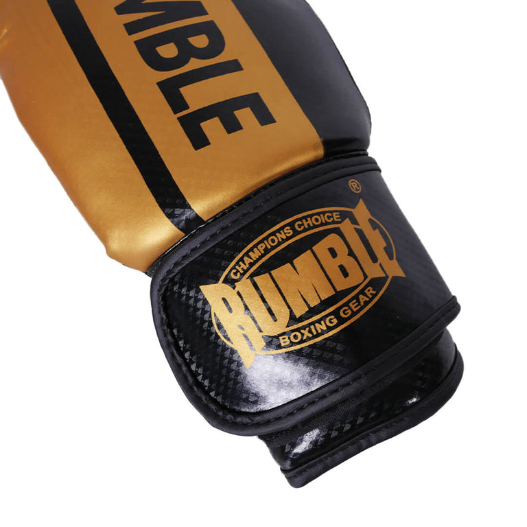 Rumble Boxing Gloves Junior PU 3.0 Black-Gold