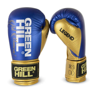Green Hill Boxing Gloves Legend PLATINUM Blue-Gold