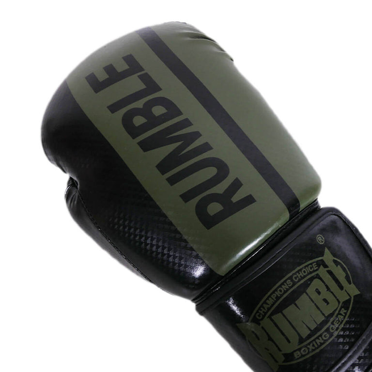 Rumble Boxing Gloves Ready PU 3.0 Black-Army Green