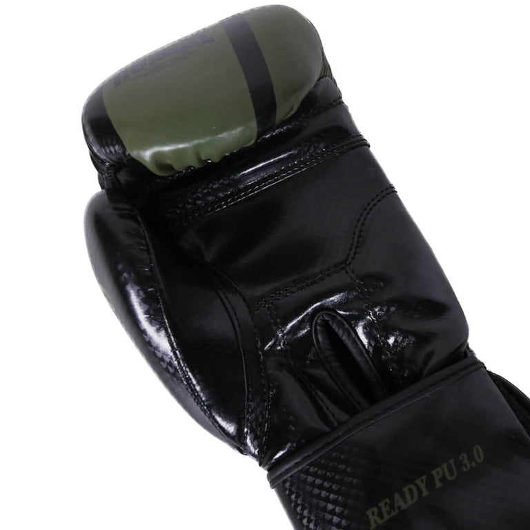 Rumble Boxing Gloves Ready PU 3.0 Black-Army Green