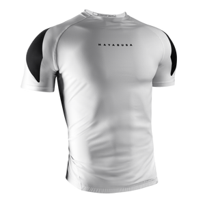 Hayabusa Men's Pro Ranked Rashguard Short Sleeve White