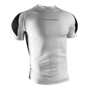 Hayabusa Men's Pro Ranked Rashguard Short Sleeve White