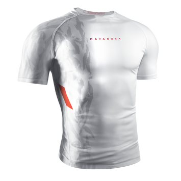 Hayabusa Rashguard Apex Short Sleeve White