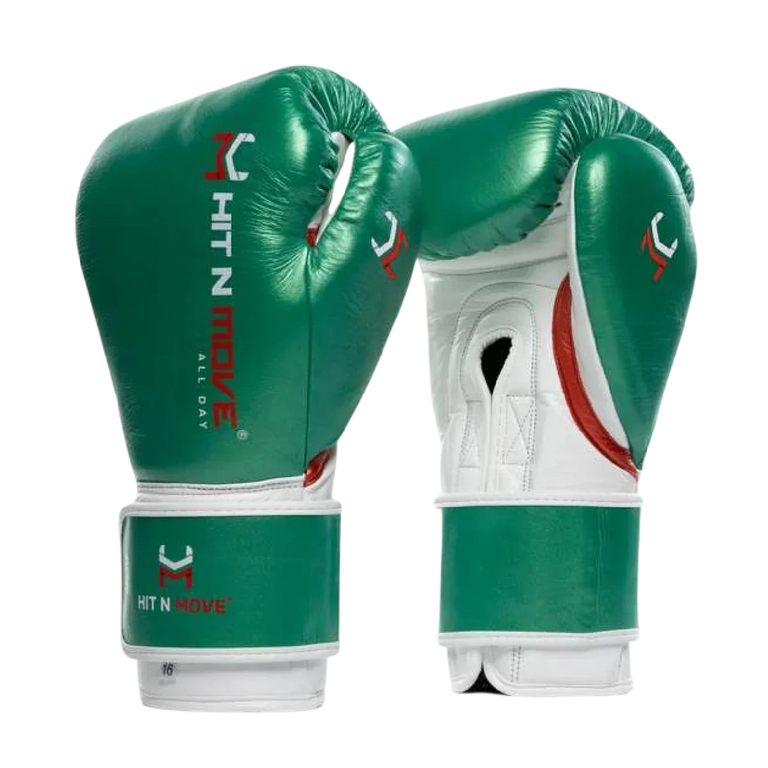 Hit N Move Boxing Gloves All Day Pro-Grip Plus Metallic Green