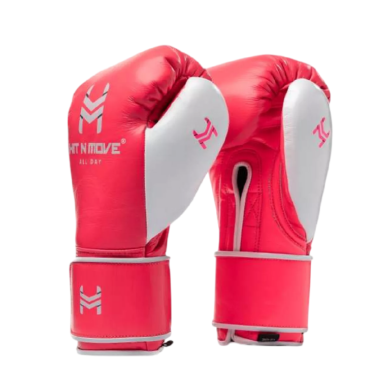 Hit N Move Boxing Gloves All Day Pro-Grip Plus Pink/White