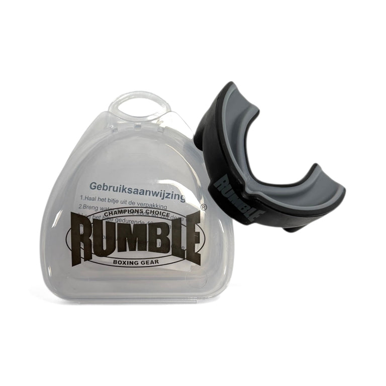 Rumble Mouth guard Special with Gel Black-Grey