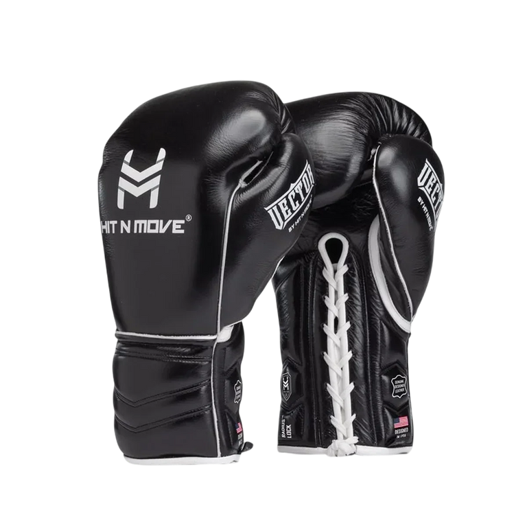 Hit N Move Boxing Gloves Vector Black
