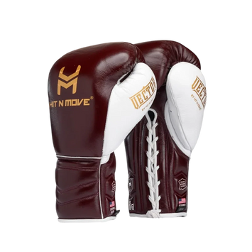 Hit N Move Boxing Gloves Vector Wine