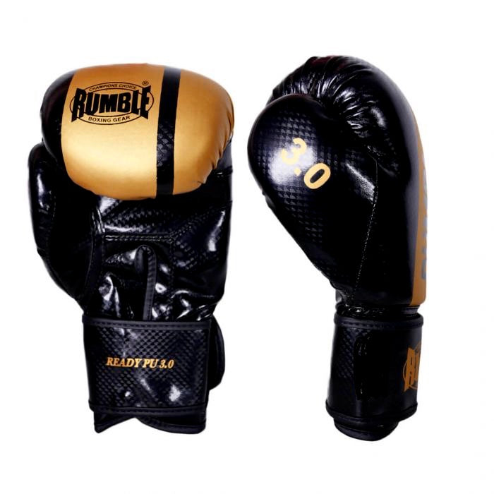 Rumble Boxing Gloves Ready PU 3.0 Black-Gold