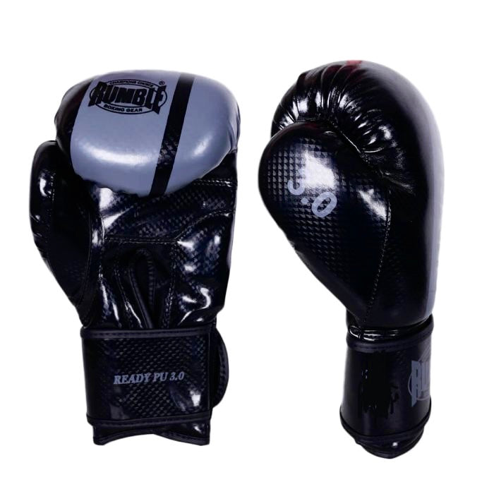 Rumble Boxing Gloves Ready PU 3.0 Black-Grey