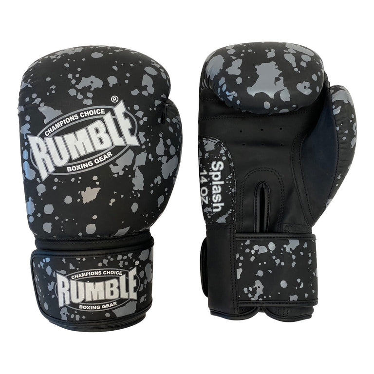 Rumble Boxing Gloves Splash Black/Grey