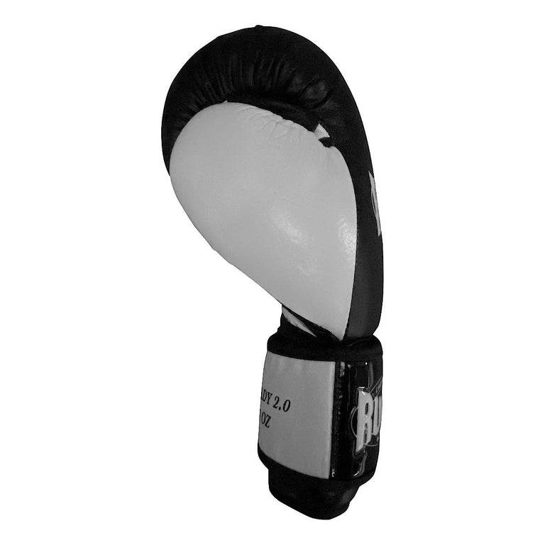 Rumble Boxing Gloves Ready 2.0 Leather Black-White