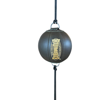 Rumble Boxing ball Brown/Gold Double End Ball leather Metal Ring