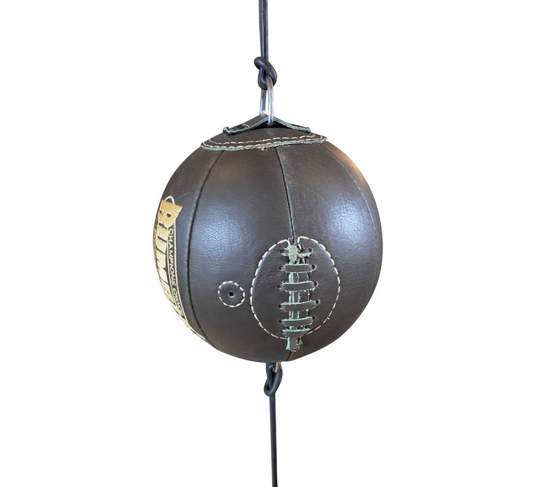 Rumble Boxing ball Brown/Gold Double End Ball leather Metal Ring