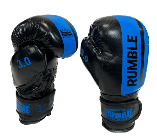 Rumble Boxing Gloves Junior PU 3.0 Black-Blue