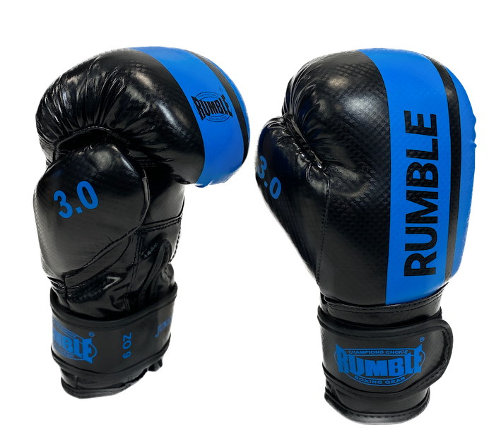 Rumble Boxing Gloves Junior PU 3.0 Black-Blue