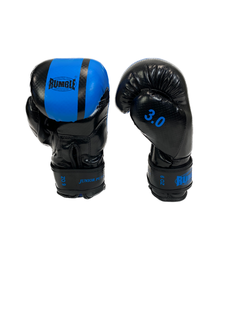 Rumble Boxing Gloves Junior PU 3.0 Black-Blue