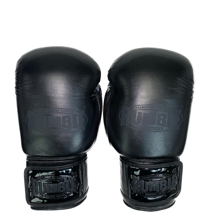 Rumble Boxing Gloves Ready 2.0 Leather Black-Black