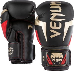 Venum Boxing Gloves Elite Black/Gold/Red