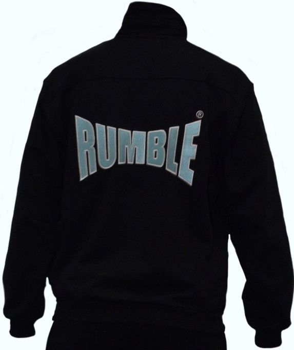 Rumble Training Jacket Black Blue Logo