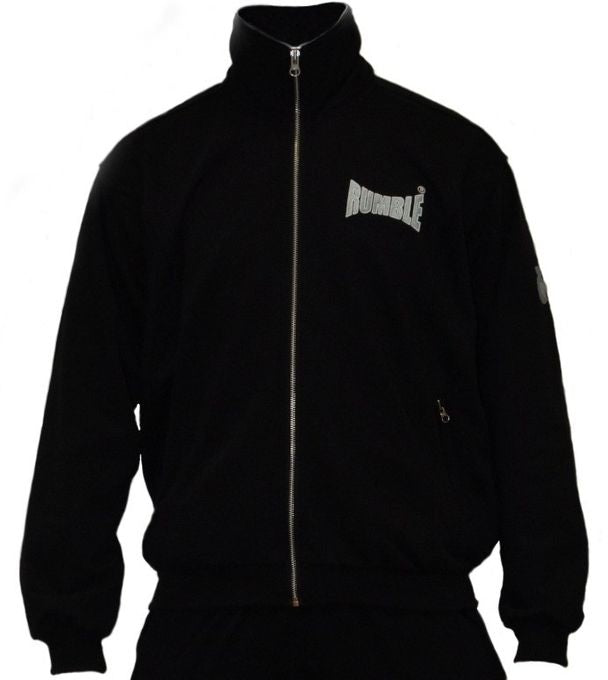 Rumble Training Jacket Black Blue Logo