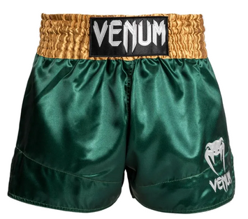 Venum Kickboxing Shorts Classic Green/Gold/White