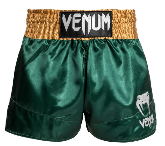Venum Kickboxing Shorts Classic Green/Gold/White