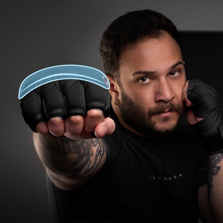 Hayabusa Knuckle Protector and Hand Wrap 2in1 Black