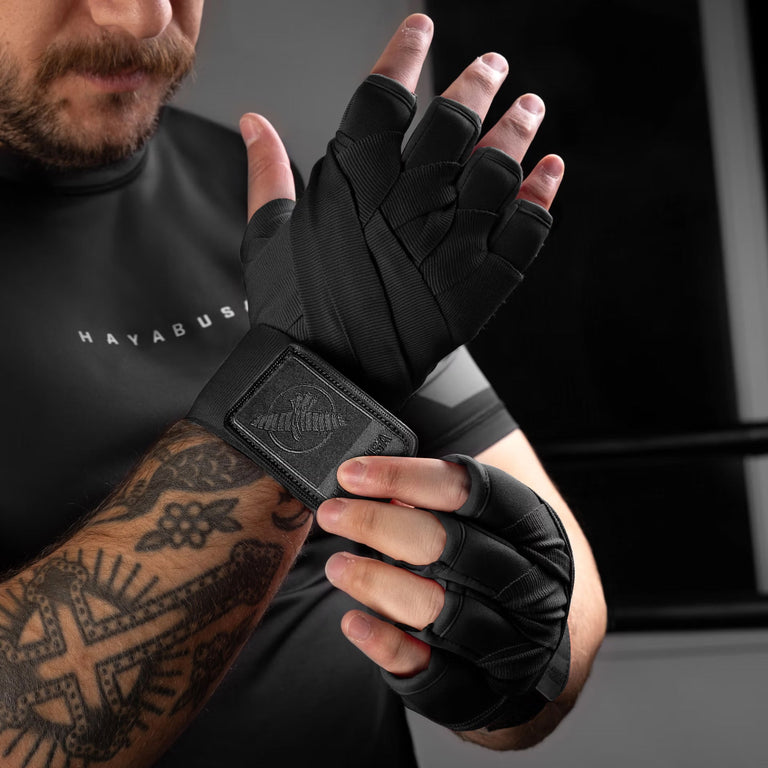 Hayabusa Knuckle Protector and Hand Wrap 2in1 Black