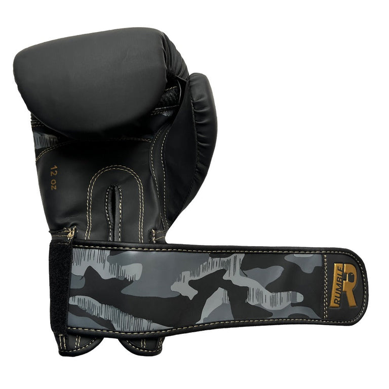Rumble Kickboxing Set Kids Camo Black/Gold + Sports bag