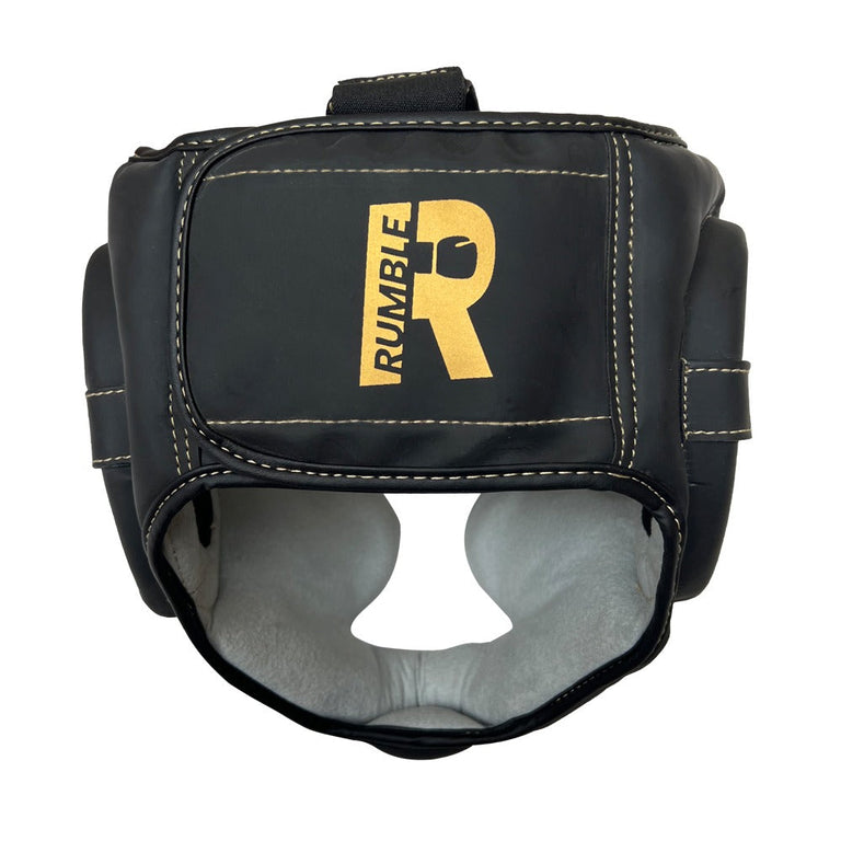 Rumble Kickboxing Set Camo Black/Gold + Head Guard + Sports Bag + Clothing Set