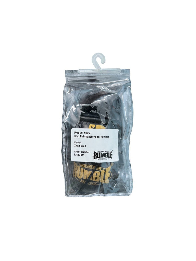 Rumble Mini Boxing Gloves Black/Gold 2.0