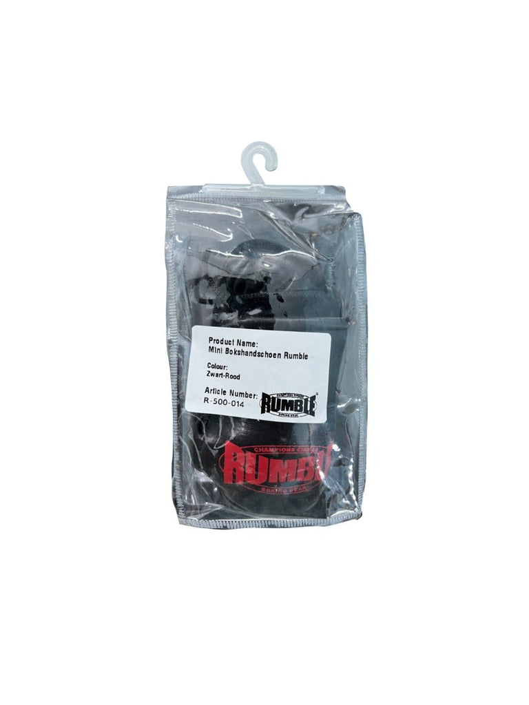Rumble Mini Boxing Gloves Black/Red 2.0