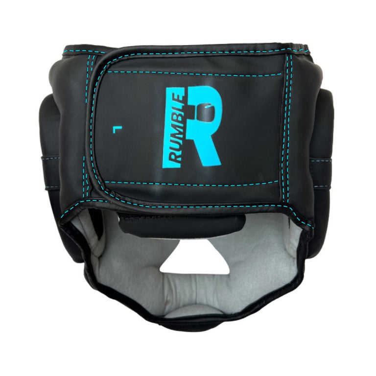 Rumble Head Guard Junior Camo Black/Aqua