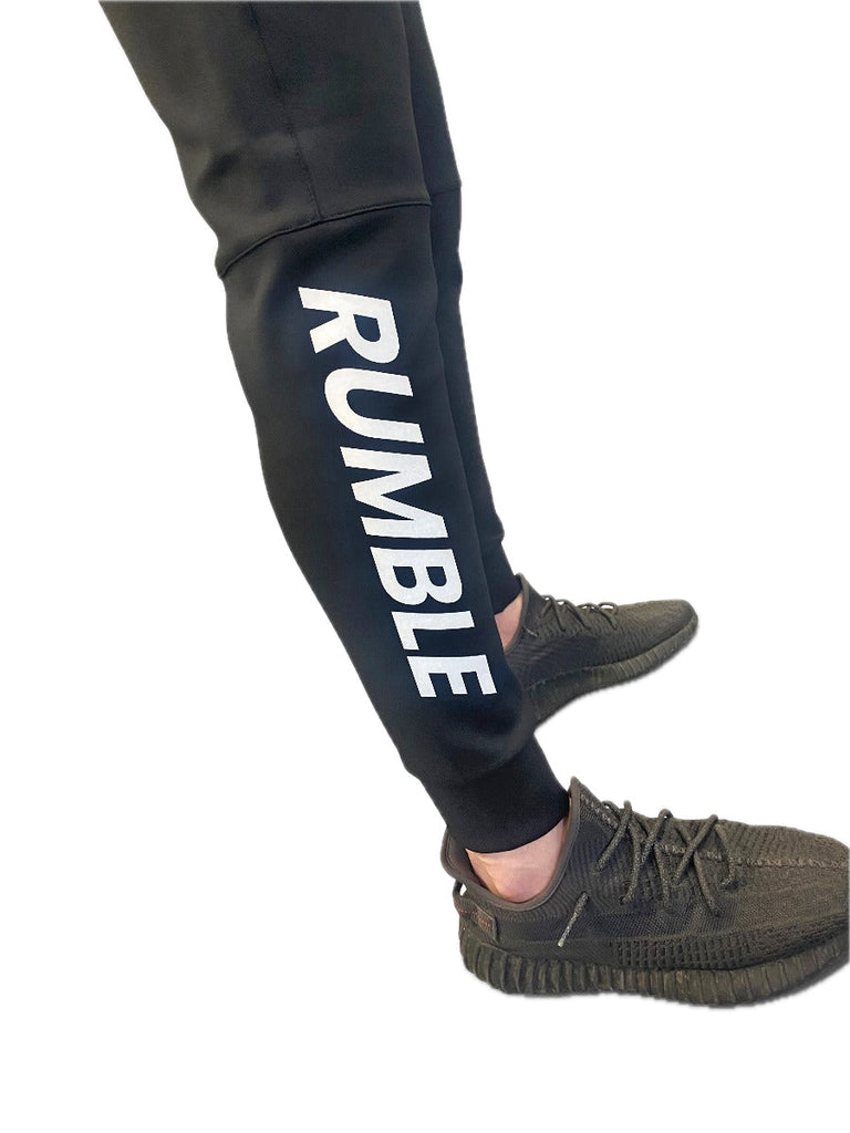 Rumble Poly Pants Black-White