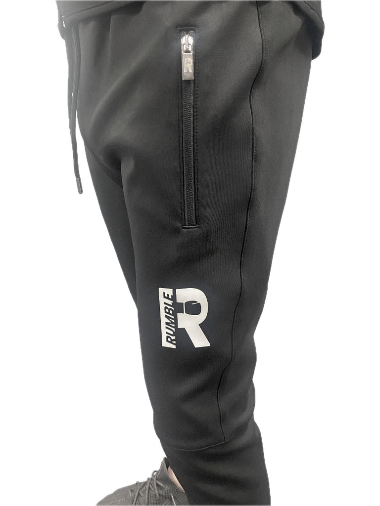 Rumble Poly Pants Black-White