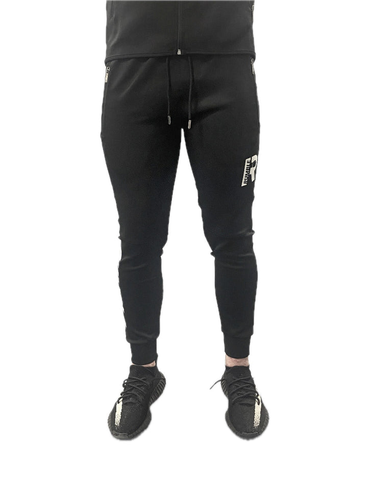 Rumble Poly Pants Black-White