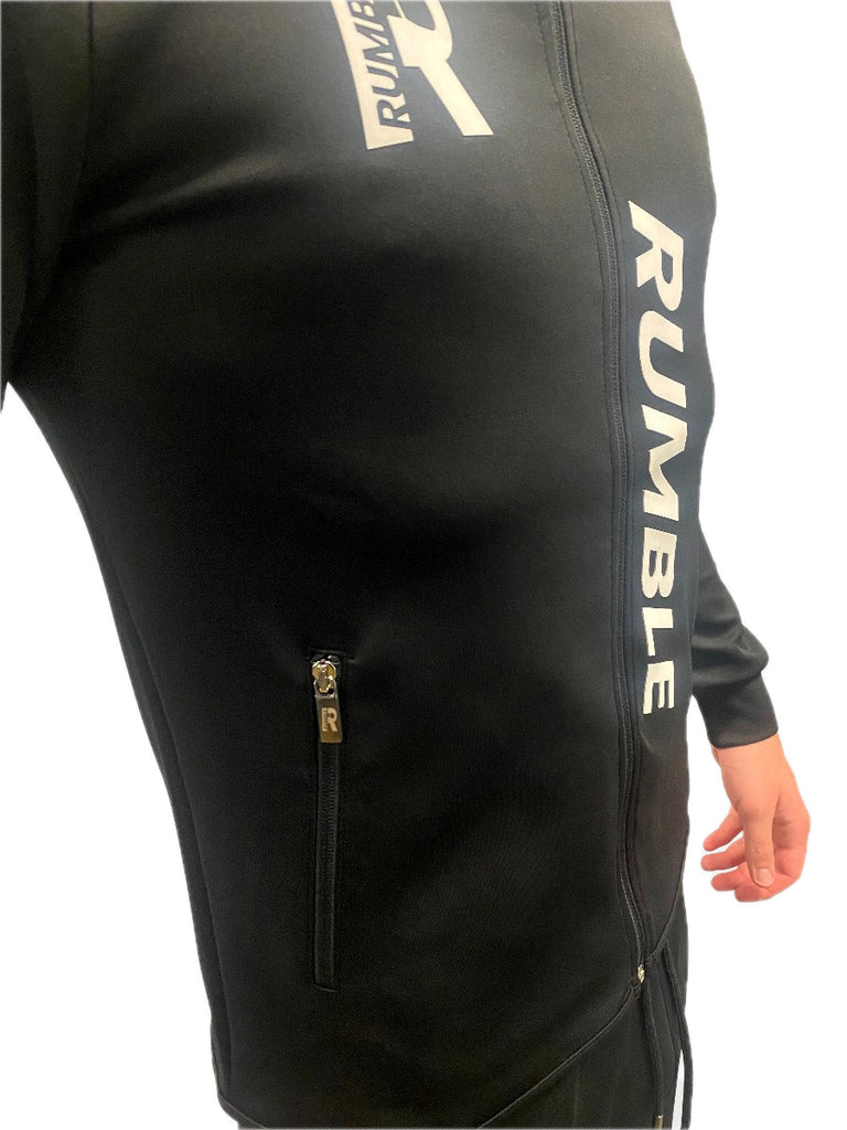 Rumble Poly Jacket Black-White