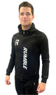 Rumble Poly Jacket Black-White
