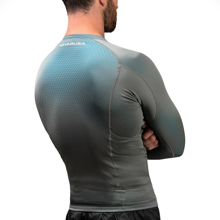 Hayabusa Rashguard Long Sleeve Fusion Grey/Aqua