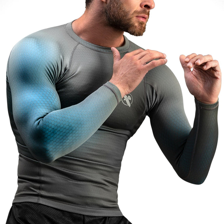Hayabusa Rashguard Long Sleeve Fusion Grey/Aqua