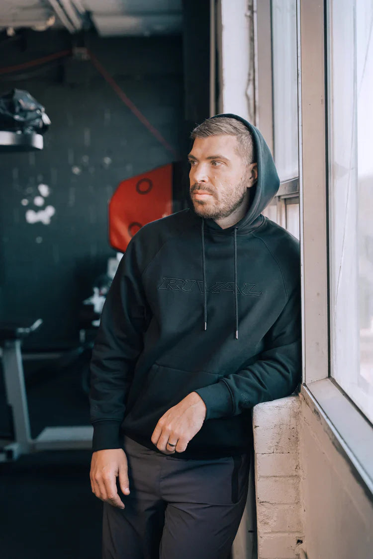 Rival Sweater Oversized Hoodie Black