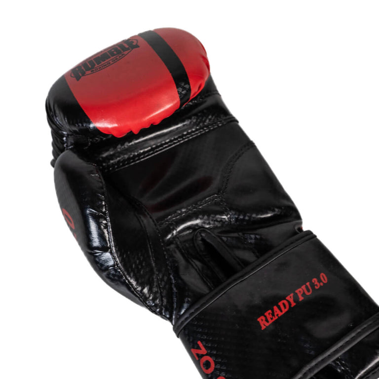 Rumble Boxing Gloves Ready PU 3.0 Black-Red