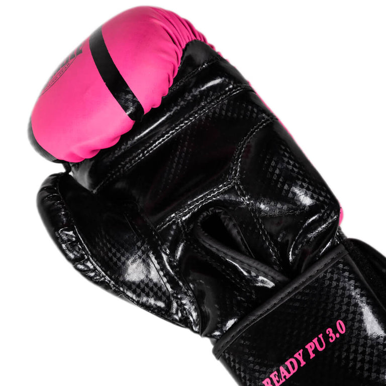Rumble Boxing Gloves Ready PU 3.0 Black-Pink