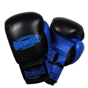 Rumble Boxing Gloves Ready 2.0 Leather Black-Blue