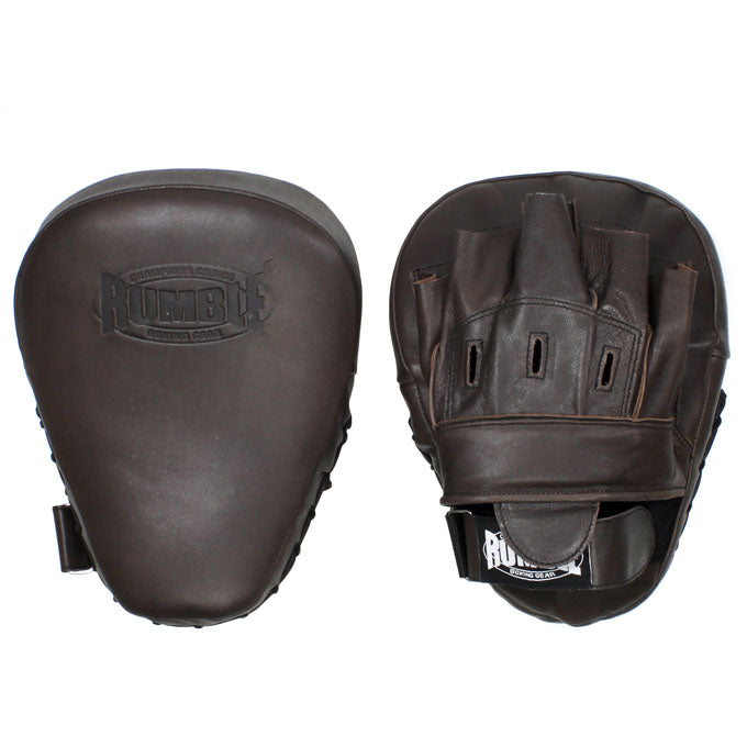 Rumble Handpads Curved Leather Retro per pair